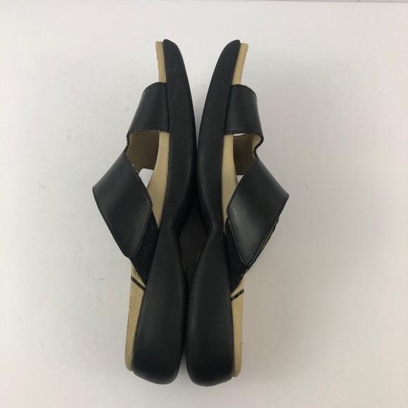 Dansko Sandals Womens 39 Black Leather Clog Slides - Picture 7 of 13